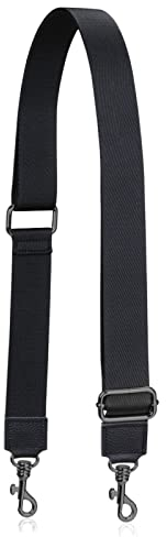 Allzedream - Correa gruesa de repuesto para bolso cruzado, Punta de cuero negro-GBH, Wide:1.5 inch, AMTS-1L