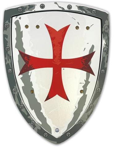 Liontouch - Bouclier du Chevalier Maltais - 3-8 Ans | Jouet d'Imitation Médiéval en Mousse, Thème Classique de la Croix Rouge | Armes et Armure de Bataille Sûres pour Le Déguisement des Enfants
