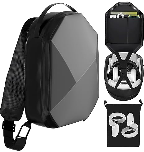 Eslick Bolsa de Transporte Dura para Meta Quest 3 Oculus Quest 2, Compatible con la Diadema de batería BOBOVR Elite y Accesorios de Juegos de Realidad Virtual, Adecuado para Viajes y hogar