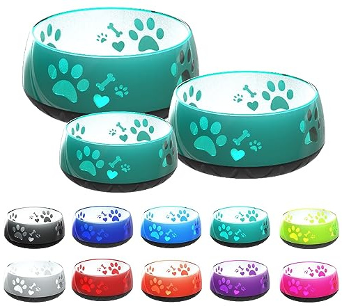 elropet Hundenapf für kleine Hunde/S/M/L rutschfest (S 330ml, Smaragdgrün)