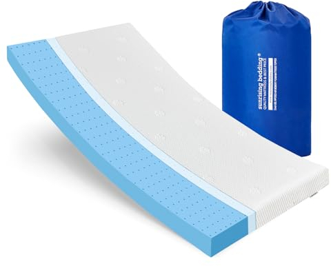 Topper de 160 x 200 cm, protector de colchón de gel que alivia el dolor de espalda y cuerpo, H2/H3, espuma de gel premium RG 50, protector de colchón sin olor, apto para sensibles, 7,5 cm de altura,