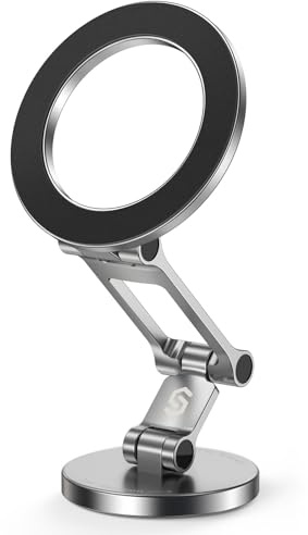 SYNCWIRE Handyhalterung Auto für MagSafe Autohalterung [Flexible DREI Achsen] Ganzmetall Magnetische Handyhalter 360°Drehung KFZ Handyhalterung Auto für iPhone 17 16 15 14 Pro Max, Alle Telefone