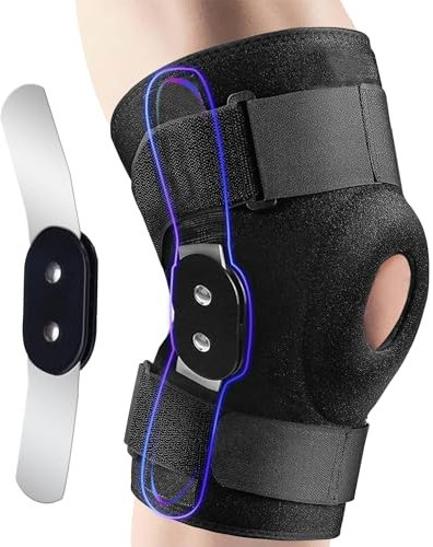 LAFUYSO Rodillera de compresión para descompresión para alivio efectivo del dolor de ACL, artritis, desgarro de menisco y tendinitis, banda de compresión ajustable para hombres y mujeres