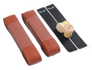 wanhaoaony Lenkerband Rennrad-Lenkerband, handgefertigt, Anti-Rutsch-Lenkerband, Anti-Vibrations-Wickelband, Vintage-Mikrofaser-Leder-Lenkerband Lenkerband Rennrad (Color : Red brown)