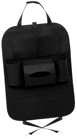 Autositztasche für Autositz, Filz Hängend Schwarz mit Großem Stauraum | Rücksitztasche, Sitzlehnen Organizer, Auto Organizer für Rückbank, Leicht zu Reinigen