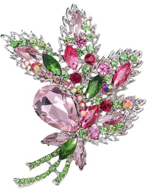 CCAIPU Broche de diamantes de imitación para mujer, broche creativo de flores de perlas, broches de diamantes de imitación de circonita cúbica, accesorios de ropa de cristal de moda, regalos de