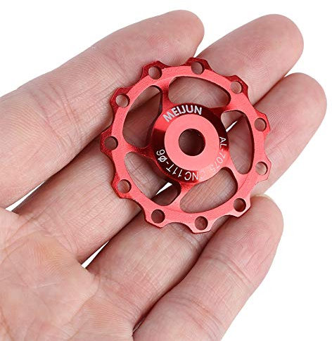 11T/13T Aluminium Alloy Rear Derailleur Wheel Pulley, Lightweight, Anodized, Smooth Ball Bearings, Fits Most Mountain Bikes, Made of CNC Aluminum Alloy,