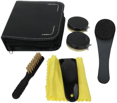 Kit de polissage pour chaussures en cuir Accessoires de nettoyage, brosse à