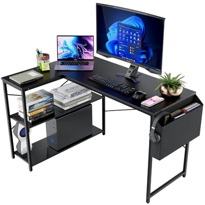 DMD Collective - L Shaped Desk, Gaming Table, Computer Desk with Storage