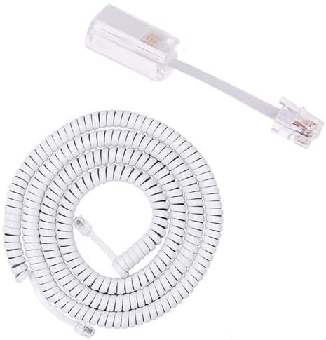 Ldabrye 1 Set Telephone Cord Detangler 360 Degree Rotating Landline Cable Telephone Handset Cord RJ9 Phone Cord Detangler