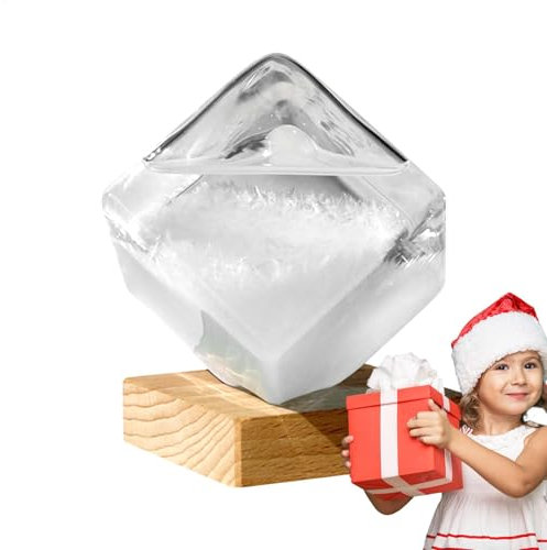 Clima Barómetro Storm Glass - Monitor de informes meteorológicos | Decoración de escritorio para el hogar, decoración de mesa para la predicción de cambios climáticos, decoración del hogar única y