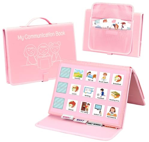 BOHEMIABY PECS Communication Book for Autism & Nonverbal Kids - Visual Behavior Aid with 217 Picture Cards, Speech Therapy Toys for Toddlers, Special Education Learning Materials for Home & School