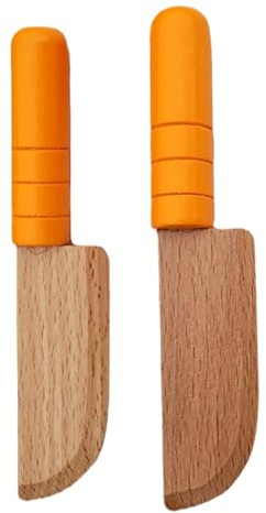 Cuchillo de cocina para niños - cortador de madera juguete para niños pequeños - juguete de cocina juego de aprendizaje temprano para niñas de jardín de infantes