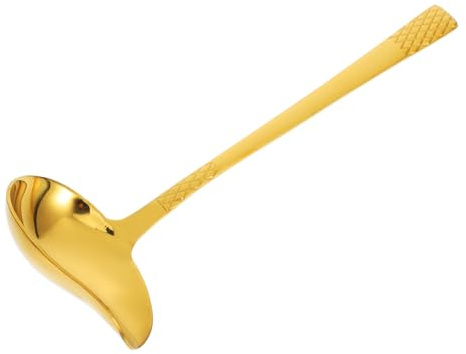 Gatuida Cucharón Pequeño Para Salsa Boquilla Vertedora, Acero Inoxidable 304 Dorado, Multifuncional Para Servir y Cocinar Cocina Doméstica,