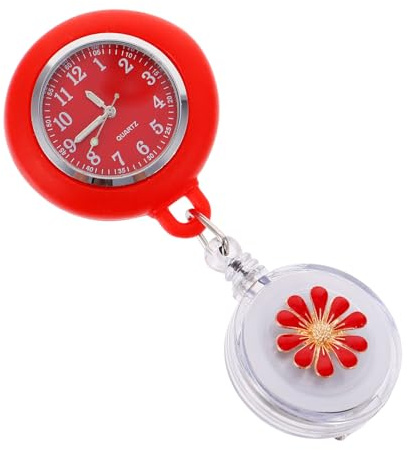 Einziehbare Glas mit Taschenuhr Clip aus Legierung und Krankenschwester | Praktisch Tragbar, Sicher Befestigt, Ausziehbarer Anhänger, für Pflegepersonal und Schwestern im Arbeitsalltag