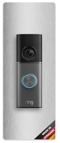 iSecur Edelstahl Blende Ring Wired Doorbell Pro 3 Gen 2025 100x260 - az228 | Edelstahl-Klingelschild für Ring Wired Doorbell Pro 3 Gen 2025, verdeckt Bohrlöcher, wetterfest robust, edel, sauber