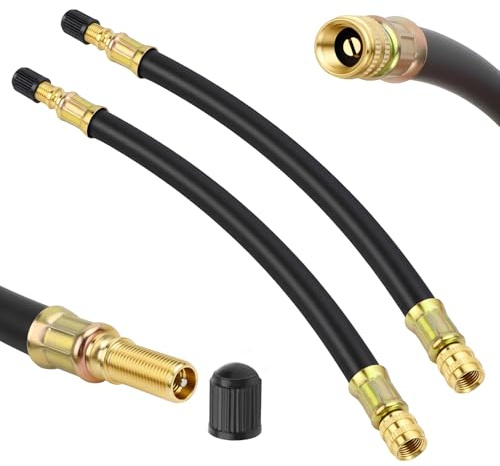 UGBO Reifenventil Verlängerung Autoventil Adapter Ventilverlängerung 210mm Flexible Gummi Reifen Ventil Extender Ventiladapter für Auto Motorrad Rennrad Fahrrad Scooter 2pcs