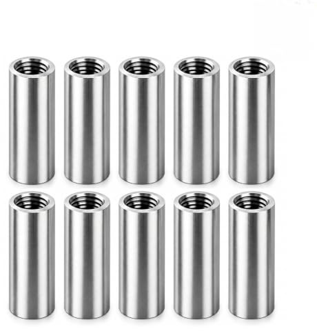 10PCS Ecrous Longs M6 x 30 mm, Écrous de Raccordement en Acier Galvanisé, Manchons Cylindriques Filetés pour Meubles, Machines et Assemblages, Accessoires de Fixation pour Bricolage et Construction