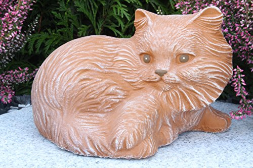 STEINFIGUREN SPICKER Steinfigur Katze, 177/3 Gartenfigur Steinguss Tierfigur Terrakotta Patina