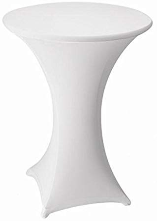 Gastro Uzal Stretch Stehtischhusse Home-Line weiß, 80-85 cm Husse für Stehtische Tischhusse überwurf Bistrotischhussen Stretch