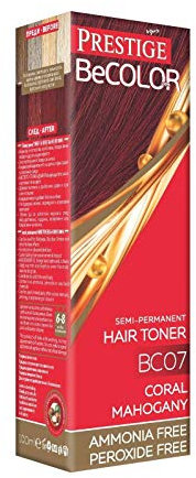 Vips Prestige - BeColor Tinte Semi Permanente Color Caoba Coral BC07, Sin Amoniaco Sin Peroxide