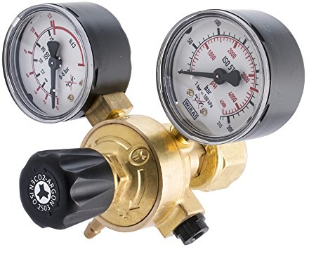OxyTurbo Druckminderer für Lötkolben CO2 Argon Mix Nachfüllbare Flaschen Anschluss weiblich WIG/MIG Made in Italy