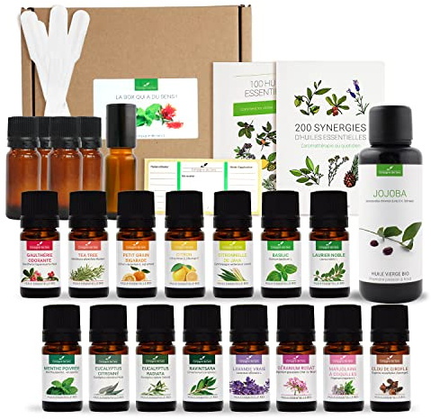 L'incontournable box - Coffret Cadeau Aromathérapie - 15 huiles essentielles BIO indispensables