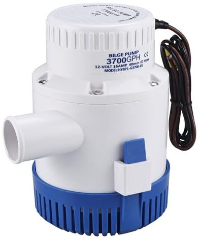 FreeTec Pompa di sentina elettrica per barche 3700 GPH 12 V