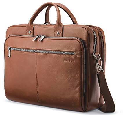 Samsonite Klassische Aktentasche aus Leder, cognac (Braun) - 126039-1221