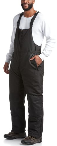 Cherokee Mens Snow Bibs - Durable Insulated Waterproof Snow Bibs Overalls for Men - Work Coveralls for Men (Size: S-3XL), Size Medium, Black