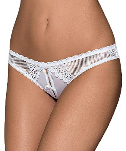 Selente Love & Fun attraktiver und bequemer Damen Tanga, als Ouvert, (S/M, weiß-Ouvert)
