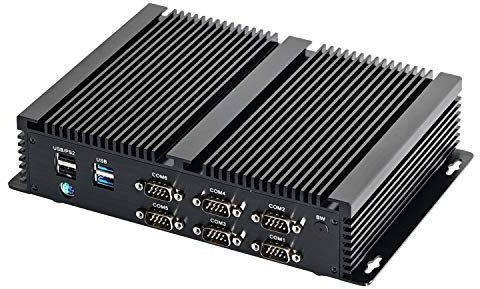 HUNSN Industrial Computer, IPC, Fanless Mini PC, Windows 11 / Linux Ubuntu, I7 10510U 10610U 10710U 10810U, IM07, GPIO, Watchdog, WOL, WiFi, BT, 2 x LAN, 6 x COM, 0 RAM, 0 Storage, Barebone No System
