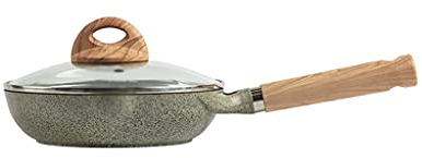 Liudan Padella Padella Padella Padella Padella con pentola Omelette del Coperchio con Manico ergonomico Resistente al Calore Nduction Compatibile (Verde) Padella Antiaderente (Size : A)