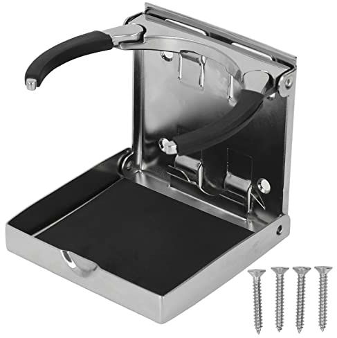 Portavasos Plegable, Soporte para Taza de Bebida de Agua, Soporte de Acero Inoxidable para Barco, Yate, Coche