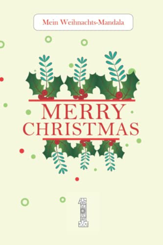Weihnachts-Mandala Malbuch | Malen nach Zahlen | von 1-24