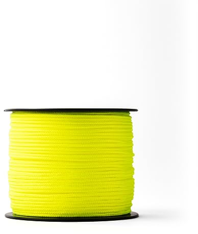 SNURO Nylonseil (2mm, 100M, Gelb) - Robustes Maurerschnur fluoreszierend für Jede Anwendung - Witterungsbeständiges Seil ideal zum Befestigen - Bruchkraft 95 kg