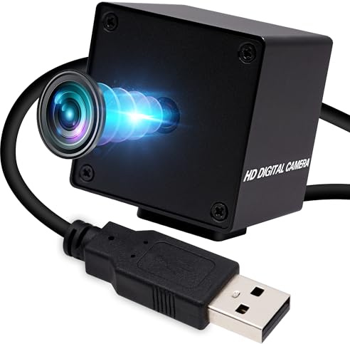 ELP Webcam USB 48MP, autofocus, haute définition, 8000 x 6000, avec boîtier métallique, sans pilote UVC, caméra USB 2.0 pour PC, ordinateur portable, Linux, Windows, Android