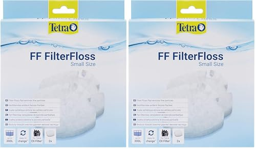 Tetra FF FilterFloss Small - Feinfiltervlies Aquarium Außenfilter EX 400 Plus bis 1000 Plus (Packung mit 2)