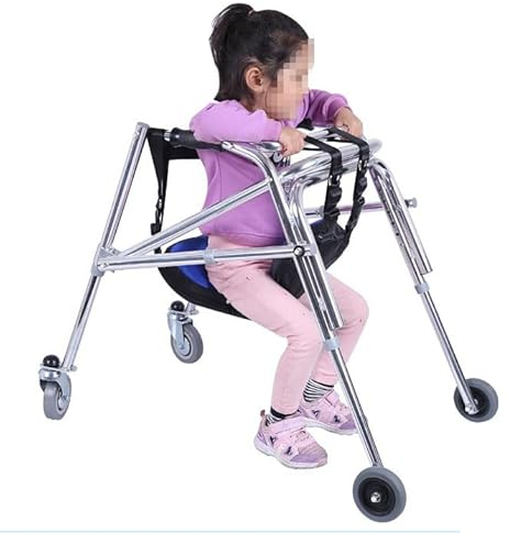 Joyfitness Gehhilfe FüR Behinderte Kinder mit 4 Rädern, 4-Rad-Rollator Leichter Antriebsläufer Faltbar,