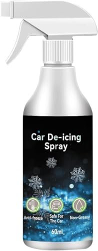 FAFOUR Spray disincrostante per Parabrezza, 60 ml di Agente sciogli-Ghiaccio antigelo per Rimuovere Il Gelo dalla Neve, per i Tubi di Scarico delle Automobili e i vetri dei mobili