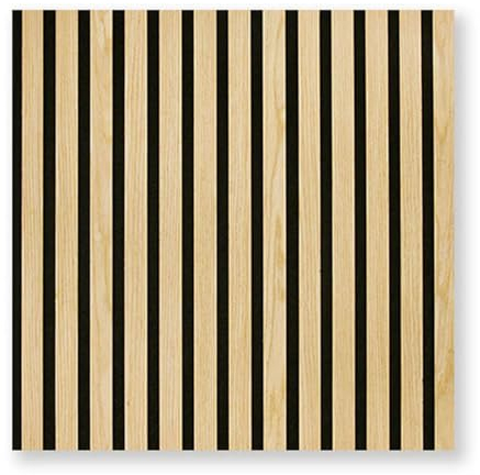 Akustikpaneele 3D Lamellen MDF mit Filz 520x520x15mm – 2 Stück (0,54 m²) | Schallabsorbierend & dekorativ | Holzoptik Wandverkleidung (11000C)