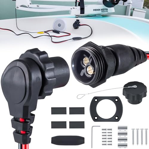 1865120 MKR-28 Trolling Motor Plug and Receptacle for Freshwater & Saltwater Marine Battery Accessory
