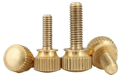 OZDYT 10 Stück M3 M4 M5 M6 M8 Handfest anziehende Messing-Rändelschrauben Kupfer-Dreh-Rändelschrauben Computer-Gehäuseschraube Daumenschraube(16mm,M5)