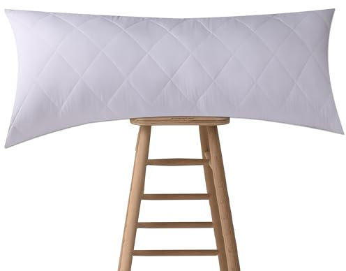 Adam Home Quilted Bolster Pillow (Super King 6FT) Non-Allergenic Orthopedic Long Pillow for Side Sleeper, Back, Neck, Pregnancy, Maternity Support, Full Body Pillow