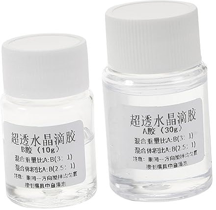 BUGUUYO 2 Satz 3:1 Epoxidharzkleber Klar Hochklebend 2-komponenten Satz Für Selbstgemacht Schmuck Wasserfest Für Metall Und Glas