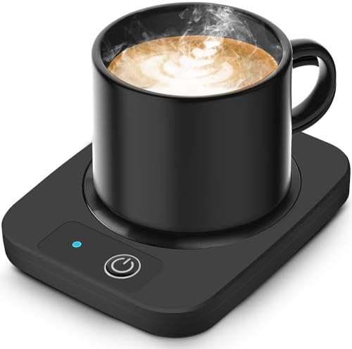 Azyh Elektrischer Kerzenwärmer und Getränkebecherwärmer für Schreibtisch, 55 °C, ideal für Kaffee, Milch, Tee, Kakao, Kerze, Geschenke für Kaffeeliebhaber
