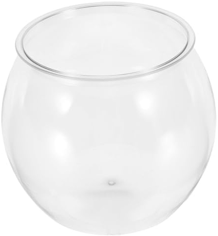 ibasenice Aquarium à Poissons Pot De Fleurs Petit Aquarium De Bureau Vase à Poissons avec Plante Aquatique