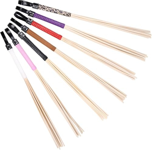Tplkxurib Flirten Peitschen Hölzern Peitsche Rattanstränge Reitgerten Erotisch Flogger Spanking Paddel Erotik Gerte Fetisch Rollenspiel Sklave Bondage BDSM Sex Spielzeug für Paare,Rosa