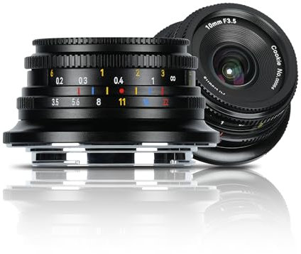 7artisans MF10mm F3.5 wide-angle fixed focus pancake lens APS-C lens Mirrorless Cameras, Compatible for Olympus and Panasonic MFT M4/3 Mount,GH/G9/GX/GF/BGH Series