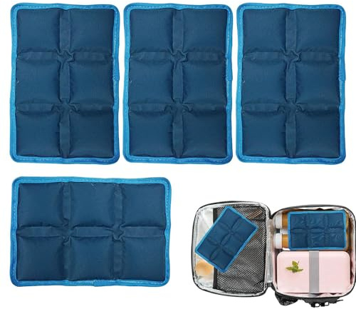 Packs Froids pour Boîte à Repas - Gel Rafraîchissant Réutilisable | Packs de Gel Glacé Légers pour Pique-Nique, Randonnée, Plage